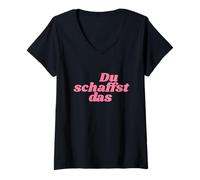 Women's Du schaffst das - Positive Affirmations V-Neck T-Shirt