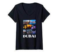Womens Dubai Famous Sights/Dubai V-Neck T-Shirt