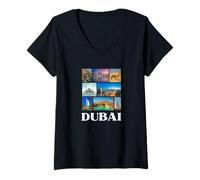 Womens Dubai Famous Sights/Dubai V-Neck T-Shirt