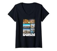 Womens Dubai Famous Sights/Dubai V-Neck T-Shirt