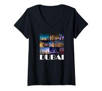 Womens Dubai Famous Sights/Dubai V-Neck T-Shirt