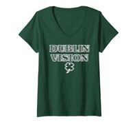 Women's Dublin My Vision St Patrick's Day V-Neck T-Shirt