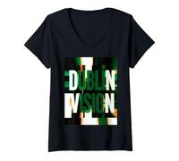 Women's Dublin Vision Glitch V-Neck T-Shirt