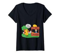 Womens Duck Asks for Grapes at Lemonad V-Neck T-Shirt