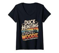Womens Duck Hunting The Only Time It's Not Awkward V-Neck T-Shirt