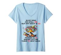 Women's Duck in My Mind I'm Still 24 But My Back is 55 My Knee is 67 V-Neck T-Shirt