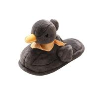 Womens Duck Slippers Animal Fluffy Slippers Home Plush Cotton Slides | Funny Winter Animal House Slides Indoor Warm Fluffy Slippers Lightweight Casual Slippers Closed Toe Slides
