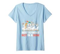Womens Duck Tshirt Most Definitely Not All in A Row Mental Health V-Neck T-Shirt