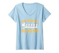 Womens Duck Tshirt Most Definitely Not All in A Row Mental Health V-Neck T-Shirt