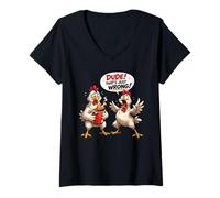 Women's Dude That's Just Wrong Funny Fried Chicken V-Neck T-Shirt