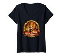 Women's Düsseldorf Mustard Born on The Rhine Spicy Everywhere V-Neck T-Shirt