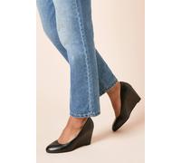 Womens Duke Wedge Court Shoes Black 5