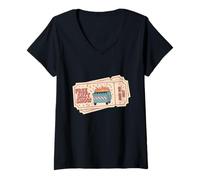 Womens Dumpster Fire Funny Tickets for The Shit Show V-Neck T-Shirt