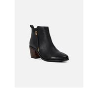 Dune Paicing Leather Women's Black Heeled Ankle Boots UK 7