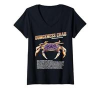Women's Dungeness Crab Pacific Northwest Fishing & Crabbing Outdoors V-Neck T-Shirt