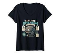 Women's Dunkleosteus Bite King 8000 Newton Devonian Predator V-Neck T-Shirt