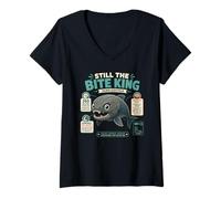 Women's Dunkleosteus Still The Bite King Ancient Armored Awesome V-Neck T-Shirt