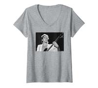 Womens Duran Duran Bassist John Taylor Rio by Virginia Turbett V-Neck T-Shirt