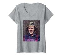 Womens Duran Duran Singer Simon Le Bon by Virginia Turbett V-Neck T-Shirt