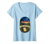 Women's Dusk Light Watch Fireflies Meadow Evening Observation V-Neck T-Shirt