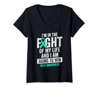 Women's Dysautonomia Warrior Pots V-Neck T-Shirt