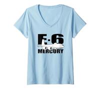 Womens E-6 Airborne Command Post and Communication Aircraft V-Neck T-Shirt