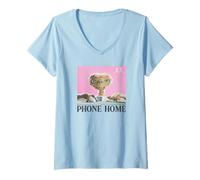 Womens E.T. Phone Home Movie Poster Box View V-Neck T-Shirt