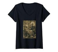 Women's Eagle Smoking Tattoo Artist Funny Patriotic Meme V-Neck T-Shirt