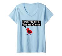 Women's Early Bird Design - Grumpy in the Morning Gift V-Neck T-Shirt