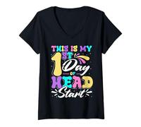 Womens Early Head Start School Teacher Essentials Teaching V-Neck T-Shirt