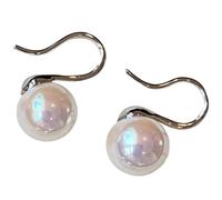 Women'S Earring Set, S925 Sterling Silver Elevated Heel Pearl Ornaments, Austrian Cultured Pearls, Singular Aesthetic, Gentle For Reactive Epidermis, Assorted Measures