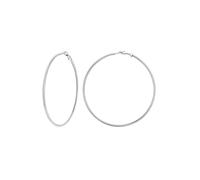 Womens Earring Silver Big Thin Hoops 80mm Stainless Steel Endless Loops Large Earrings Nickel Safe