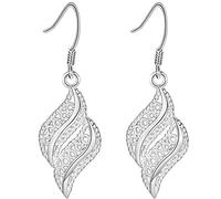 Women's Earring With Hollow Design,Elegant Women Hollow Geometric Shape Hook Earrings Party Club Jewelry Charm - Silver Convenient and practical