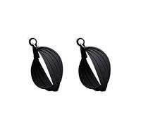 Women's Earrings 3D Large Ring Earrings Thin Dangle Elegant Spiral Wedding Geometric Pendant For Women (Black, One Size)