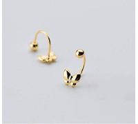 Women's Earrings boucles d'oreilles dames, S925 Boucles D'Oreilles en Argent Femme Han Boucles D'Oreilles Doux Et Petit Papillon Personnalité Fil de la Modeor rose (Color : White)