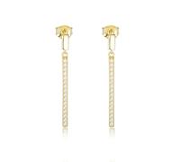 Women's Earrings Cubic Zirconia Dangle Hoop Earrings Ear Nails S925 Sterling Silver Geometric Rectangular Single Row Zircon Long Tassel Earrings Earrings Earrings