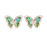 Women's Earrings Rhinestone Earrings Thin Dangle Colorful Elegant Rhinestone Wedding Women Accessories Jewelry For Women (A, One Size)