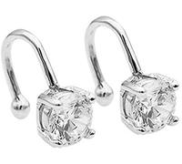 Women's Earrings, Stud Earrings S925 Sterling Ear Pierced Ear Clip Unisex Earrings Ear Bone Clip for Ear Jewelry/White-925,Women