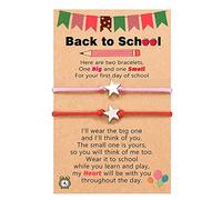 Women's Earrings The First Day of Kindergarten School Season Cartoon Color Card Knitting Bracelet Mother and Daughter Hand Rope Surplus Watch (I, One Size)