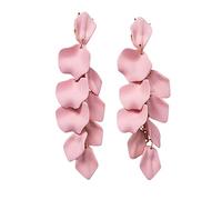 Women's Earrings Women Elegant Enamel Ear Drops With Colored Floral Petals Stylish Candy Tone Earrings (G, One Size)