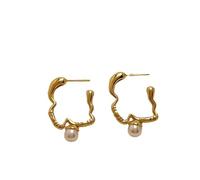 Women's Earrings Zirconia Dangle Hoop Earrings Ear Nails Simple Geometric Pearl Stud Earrings Made of 925 Silver