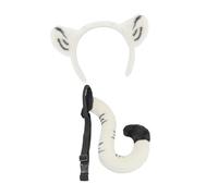Women's Ears And Tail Set, Pretty Headband for Prom, Show, Costume, White Tiger