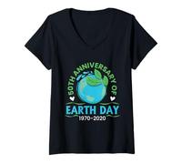 Women's Earth Day Every Day 50th Anniversary Day of Earth Day V-Neck T-Shirt