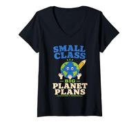 Women's Earth Day Reduce Reuse Recycle Teacher Gift V-Neck T-Shirt