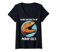 Womens Easily Distracted by Moray Eels. Moray EEL V-Neck T-Shirt