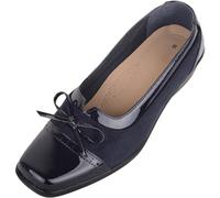 Womens East Slip On Lightweight Smart Formal Court Shoe with Contrasting Toe Cap and Trim - Navy - UK 5 / EU 38