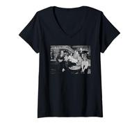 Womens Eastenders Cast & Terry Wogan Queen Vic Pub Party 1986 V-Neck T-Shirt