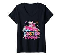 Women's Easter Cruise Crew Family Matching Spring Break 2026 Bunny V-Neck T-Shirt