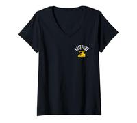 Womens Eastport TV Florida USA Golf Cart Design V-Neck T-Shirt