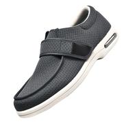 Women's Easy Closure Open Toed Sandals,Lightweight & Comfortable Wide Fit Easy Close Slip On Adjustable Upper Strap for Comfort Foot Pain Relief.Grey,44